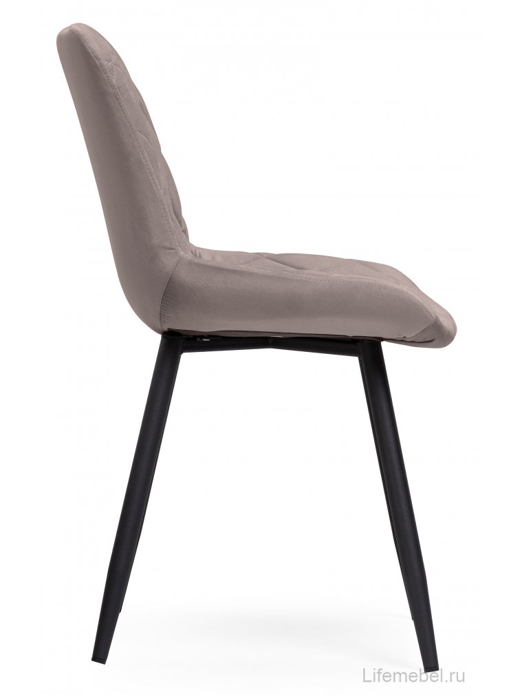Комплект из "МР Стул Баодин К б/к латте (velutto 08) / черный каркас , 4 шт"