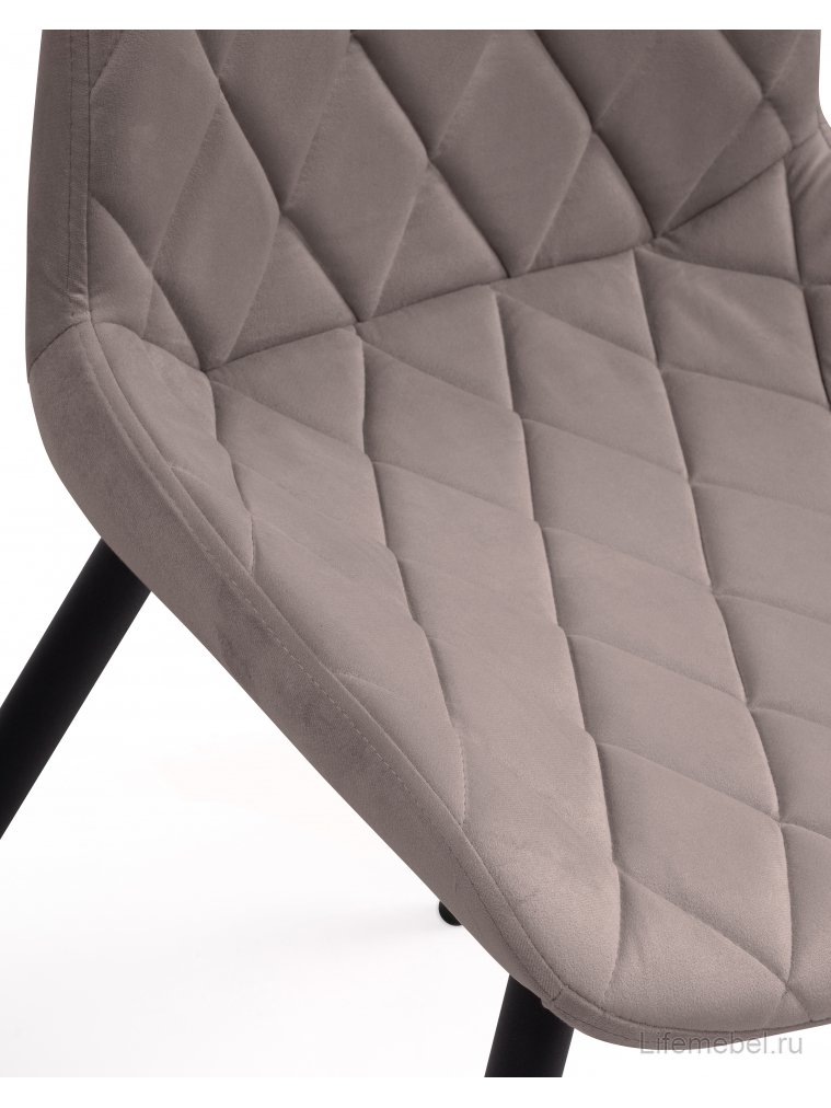 Комплект из "МР Стул Баодин К б/к латте (velutto 08) / черный каркас , 4 шт"