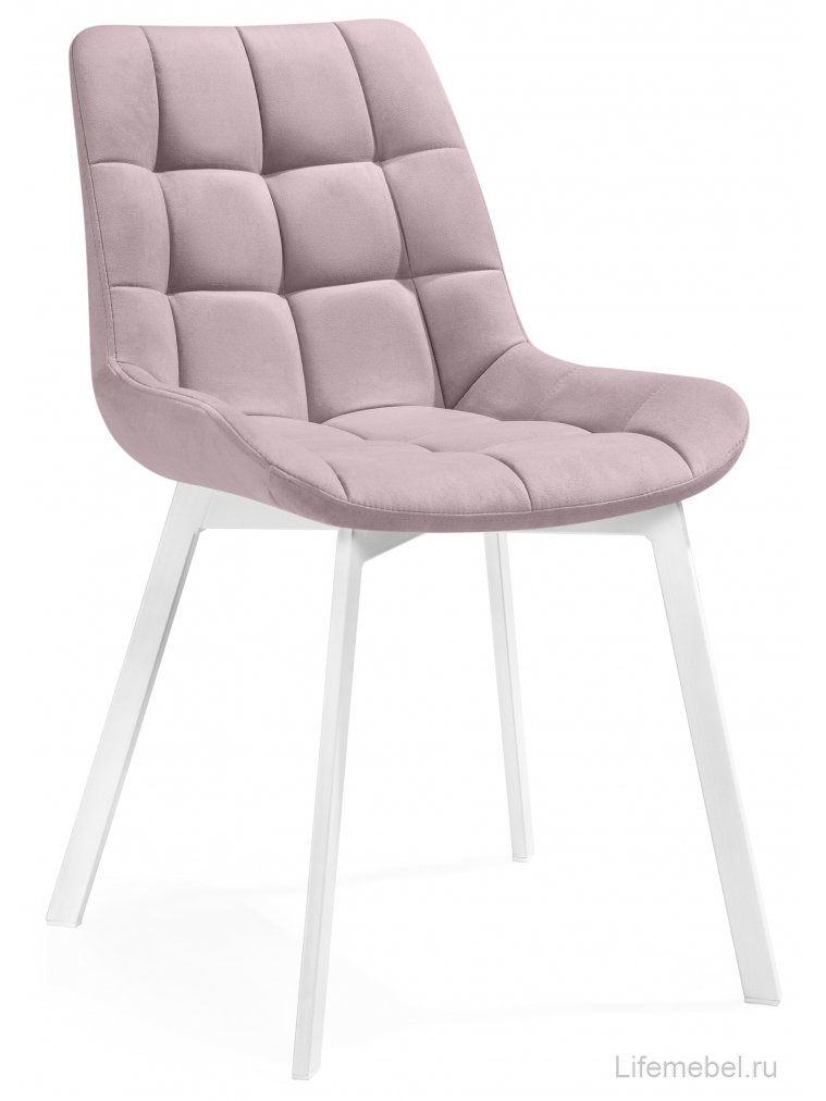 Комплект стульев крутящихся Форт 2 шт розовый (hl 41) / 1П белый каркас