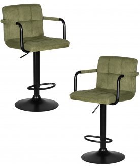 Комплект стульев Kruger Arm Black зеленый