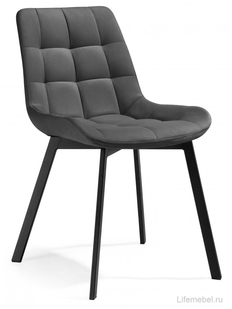 Комплект стульев Стронг 4 шт темно-серый / черный