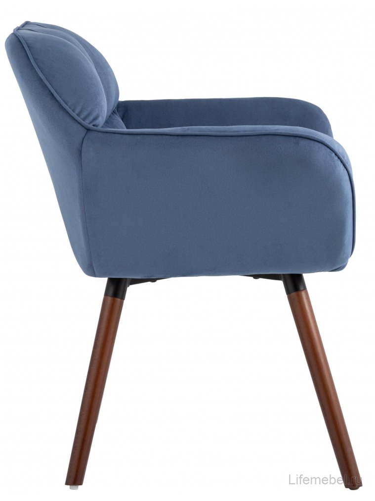 Кресло Алия синяя замша