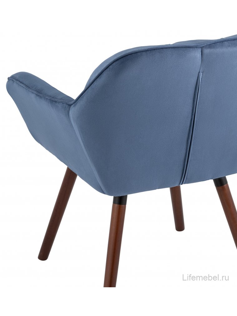 Кресло Алия синяя замша