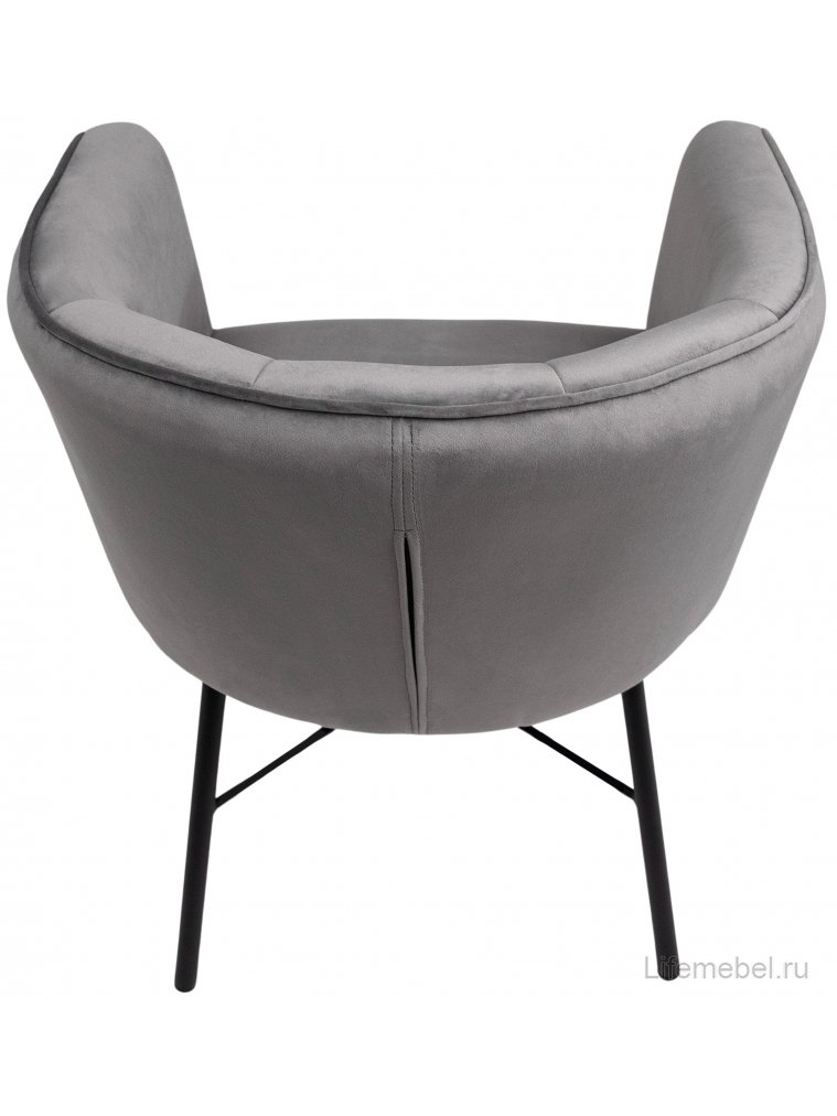 Кресло Almond велюр серый