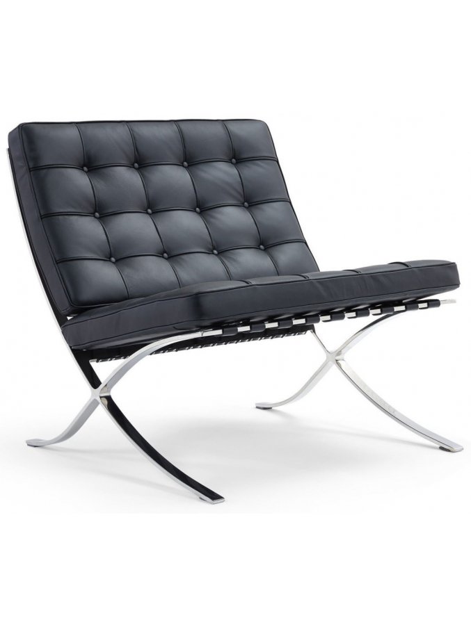 Кресло Barcelona chair чёрное