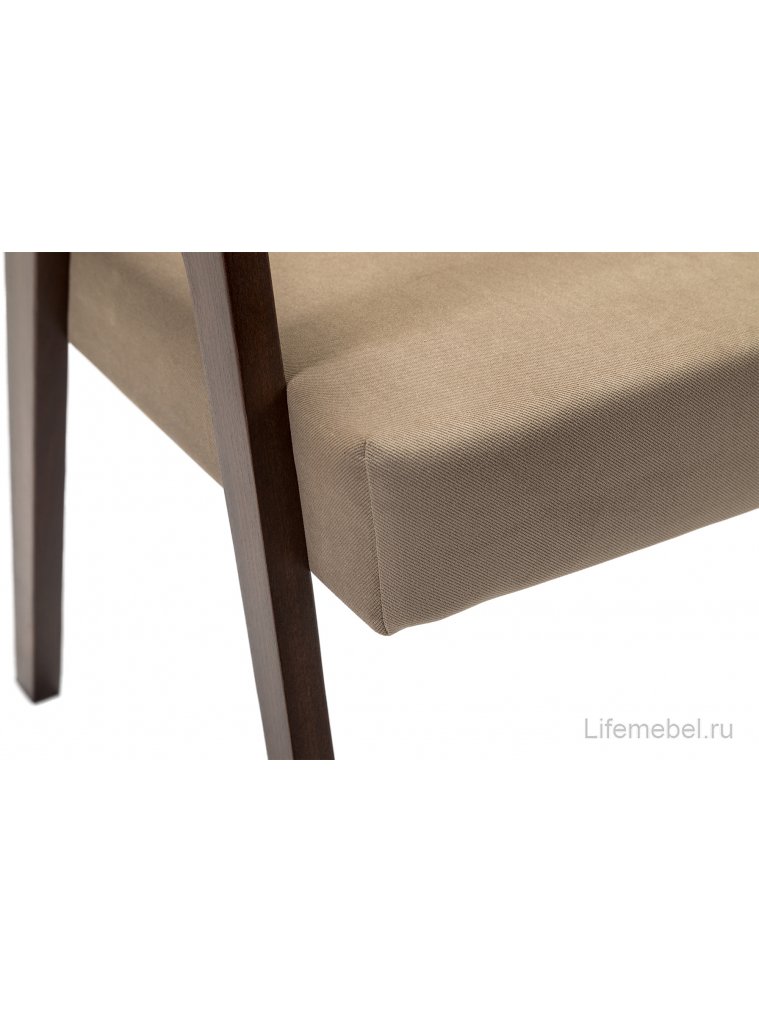 Кресло Baxter beige / темный орех