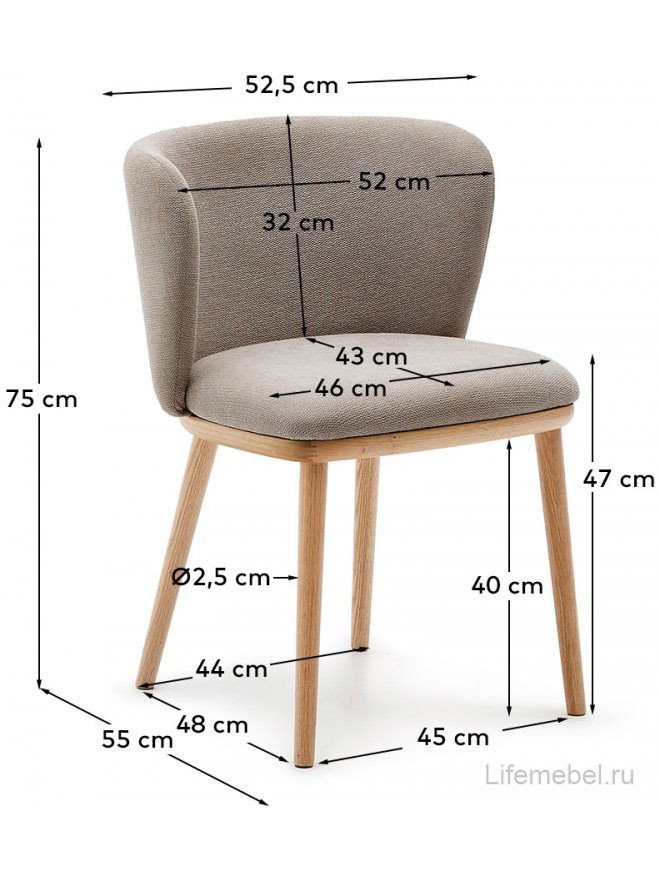 Кресло Ciselia коричневое