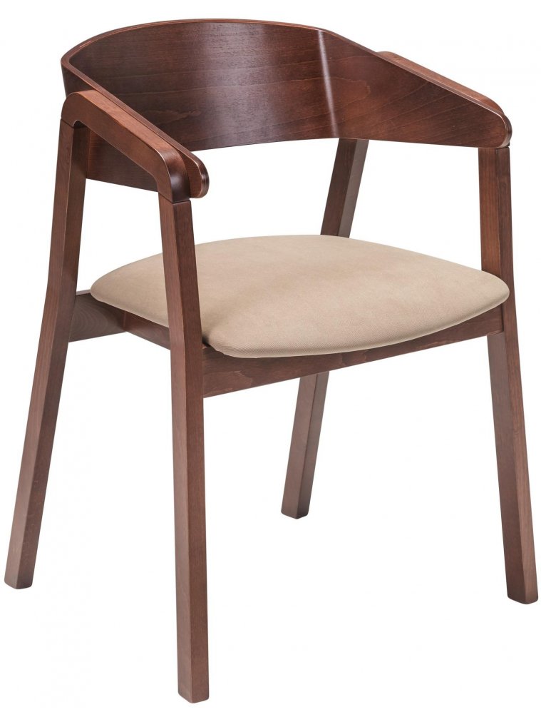 Кресло Dalia beige / темный орех