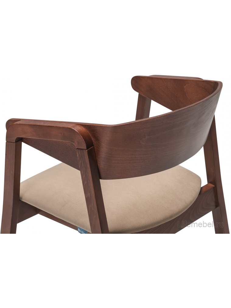 Кресло Dalia beige / темный орех
