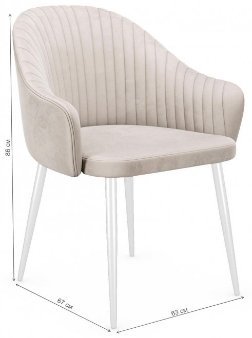 Кресло DikLine 440 C103 крем / белый