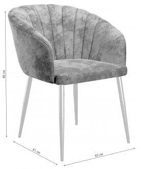 Стул-кресло DikLine 441 M13 светло-серый / белый