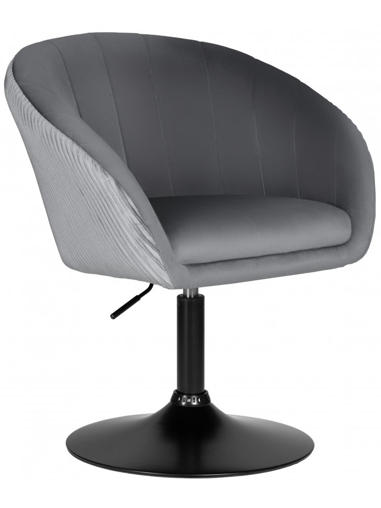 Кресло Edison Black серый велюр 1922-19
