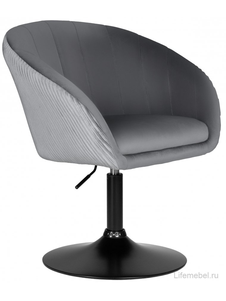 Кресло Edison Black серый велюр 1922-19