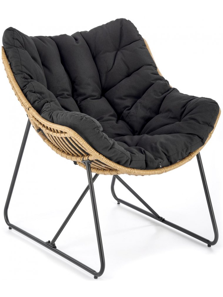 Кресло Whisper черный / натуральный