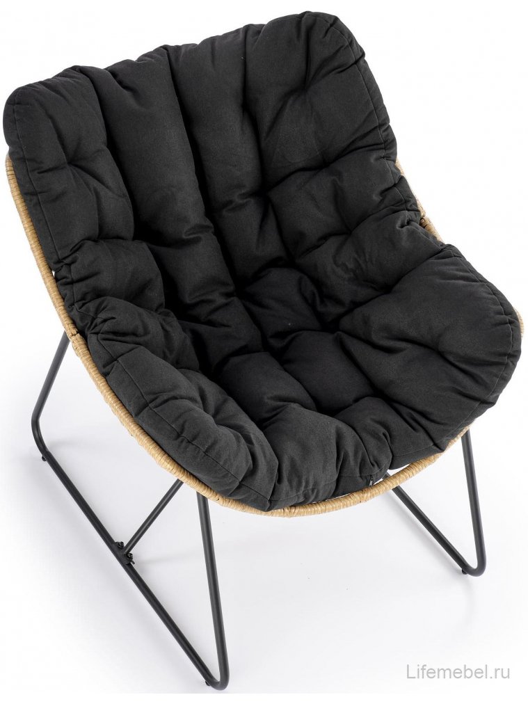 Кресло Whisper черный / натуральный