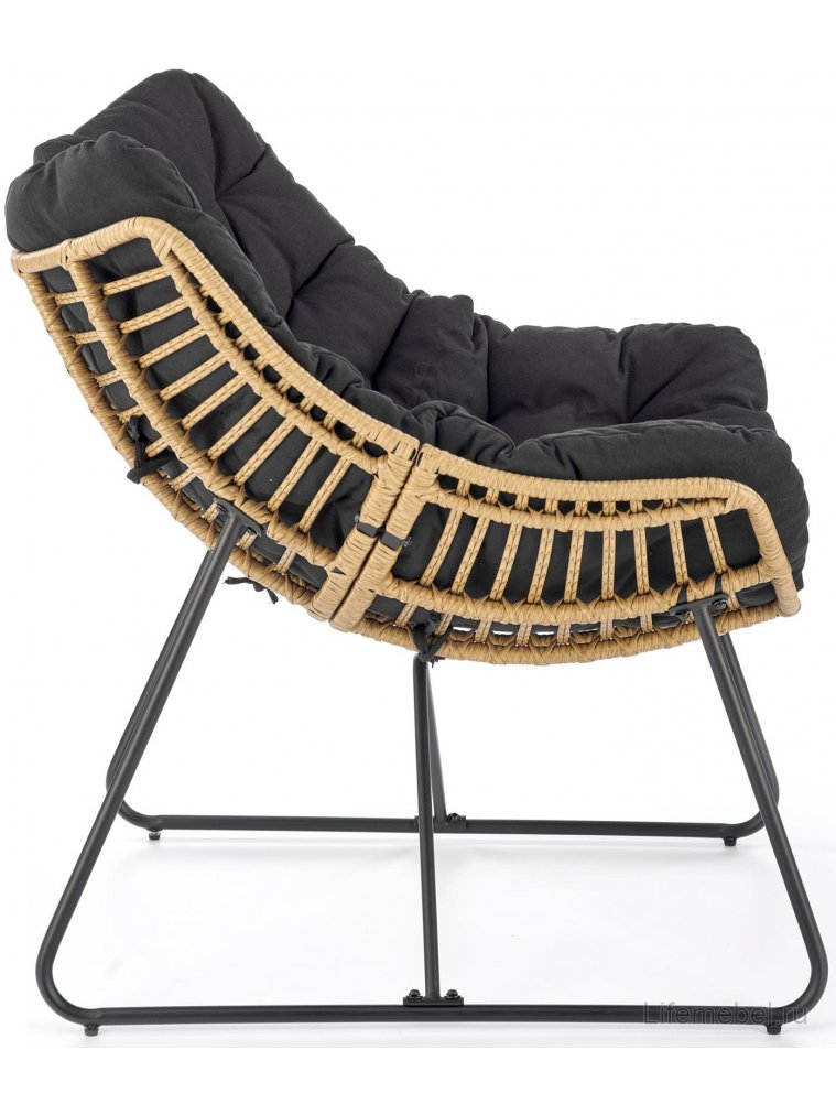 Кресло Whisper черный / натуральный