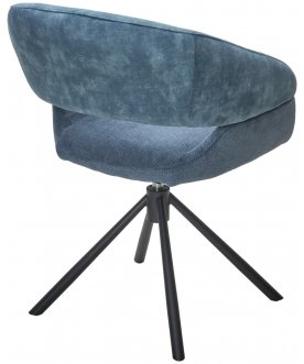 Стул-кресло Ember 360 поворотное 7525-56 синий велюр / enjoy-315 синий / черный