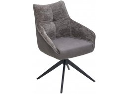 Кресло Fabian ткань серая / черный каркас
