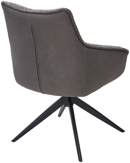 Кресло Fabian ткань серая / черный каркас