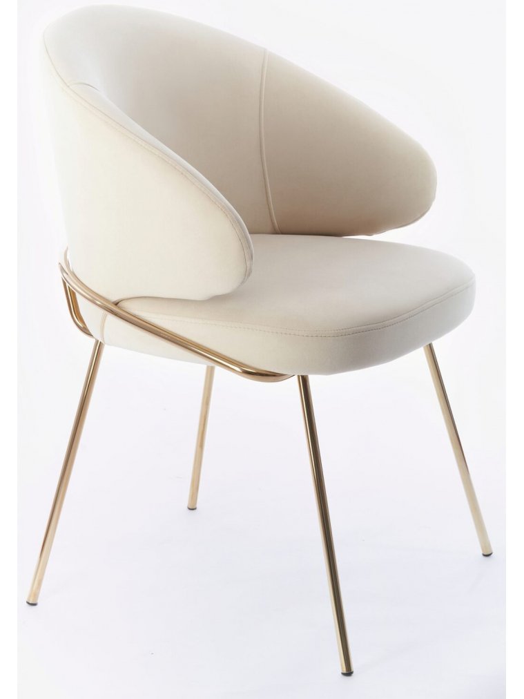 Кресло Филипп бежевое / золото