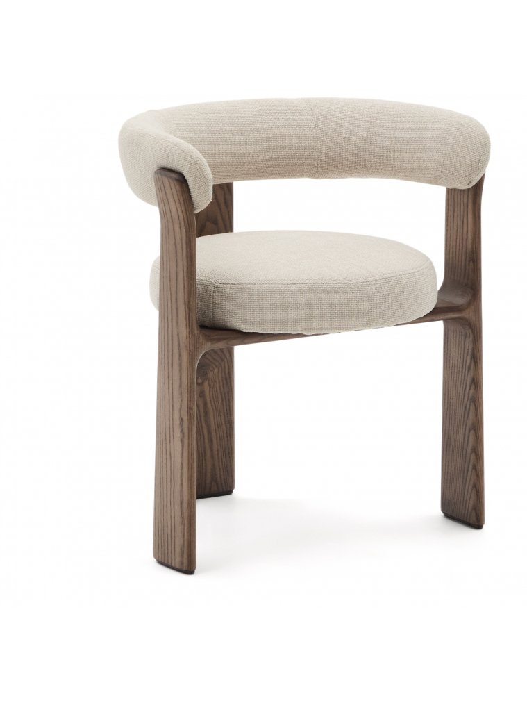 Кресло Granite бежевое / орех