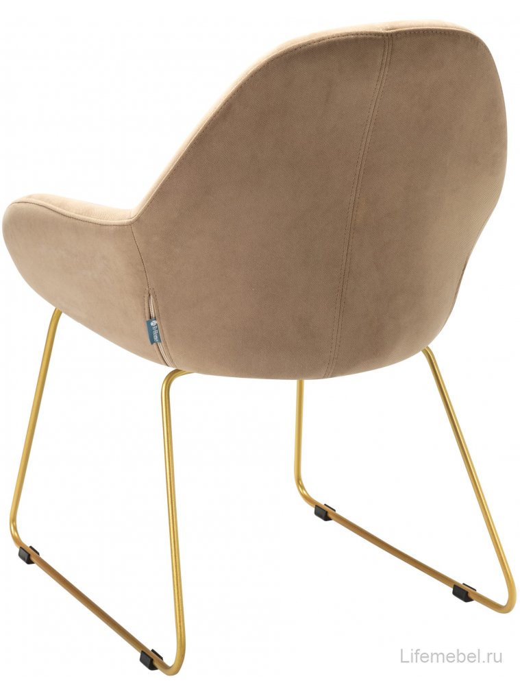 Кресло Kent Diag beige / линк золото