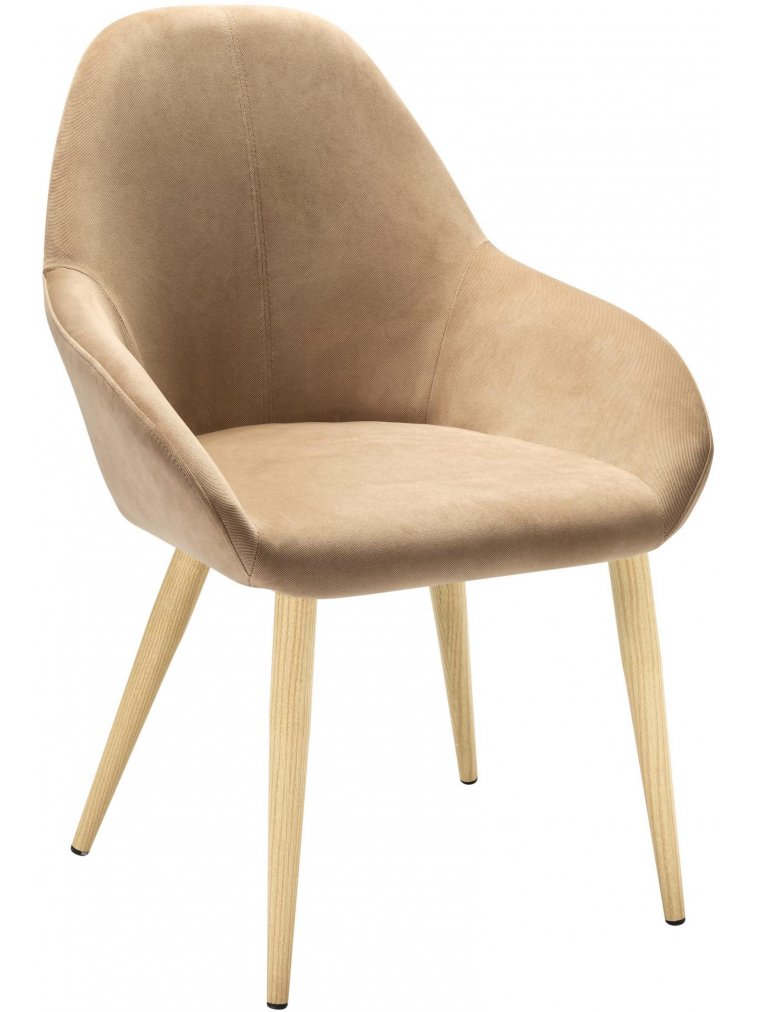 Кресло Kent Diag beige / натуральный дуб