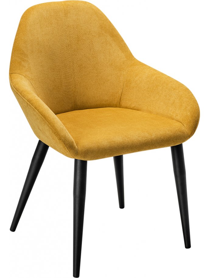 Кресло Kent желтое / черный