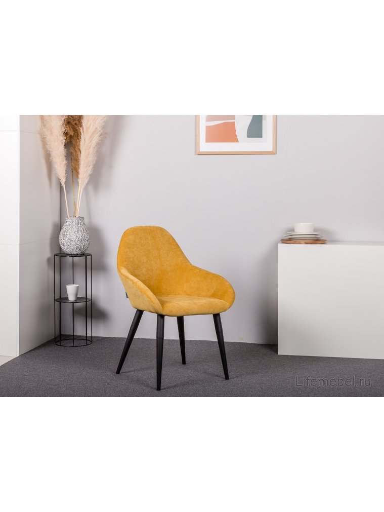 Кресло Kent желтое / черный