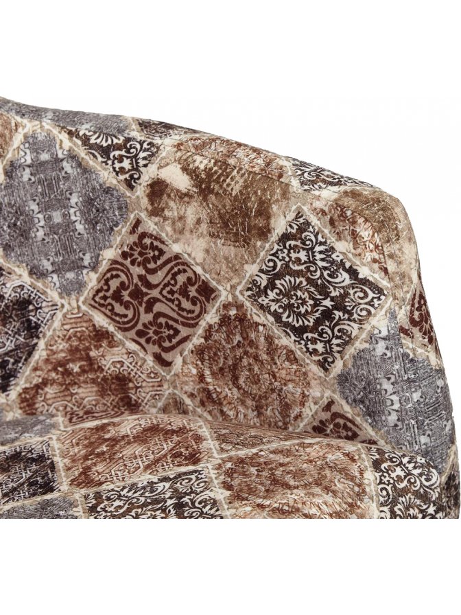 Кресло Knez ткань бежево-серая / белый