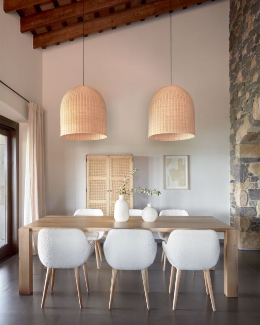 Кресло Konna белое / натуральное