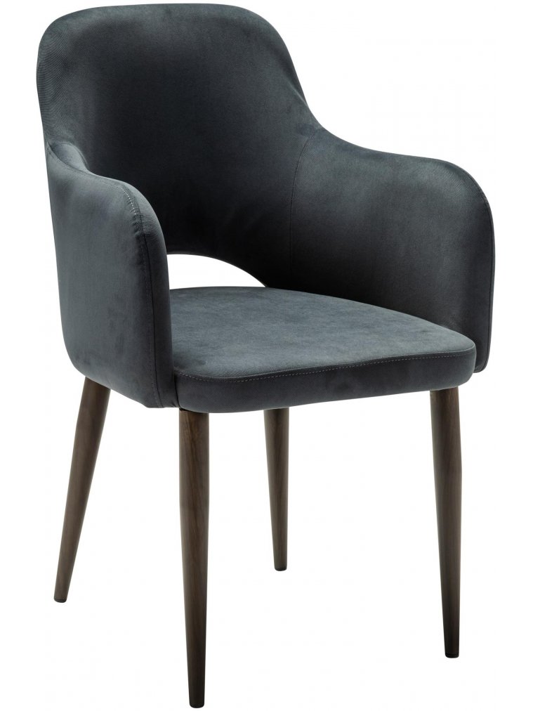 Кресло Ledger grey / темный орех