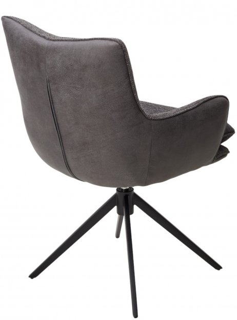 Кресло Maya поворотное серое gino-457 / sea-458 / черное