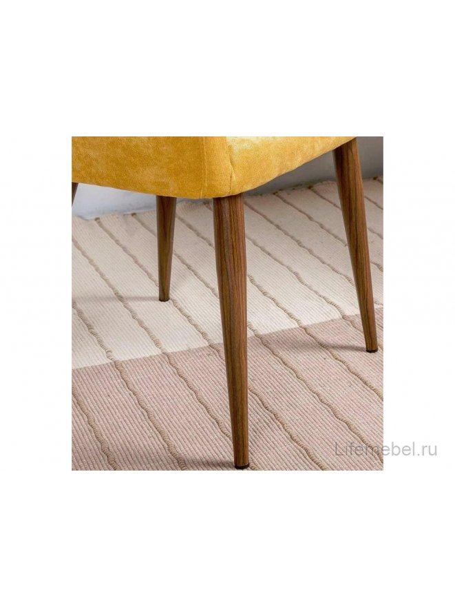 Кресло Oscar желтое / темный орех