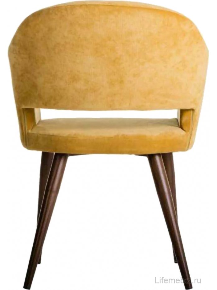 Кресло Oscar желтое / темный орех