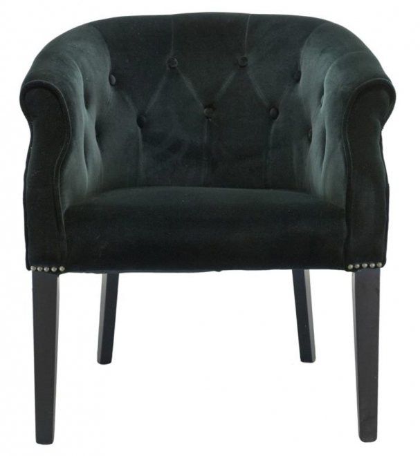 Кресло PJC347-PJ877 бархатное чёрное