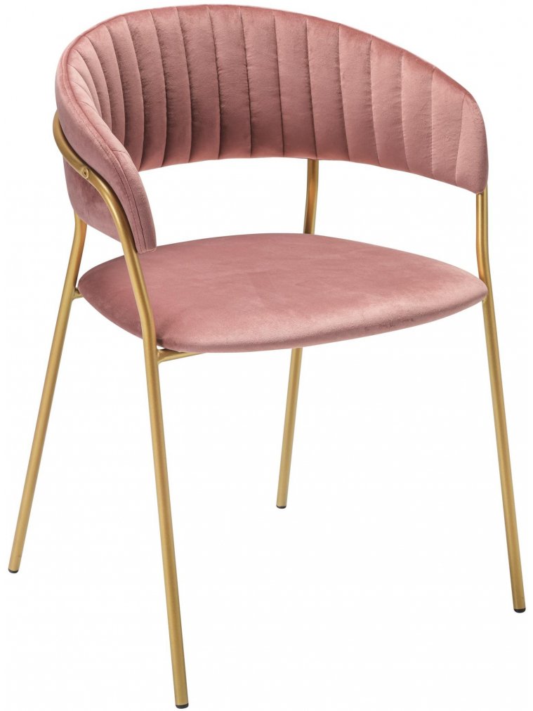 Кресло Portman розовое / gold