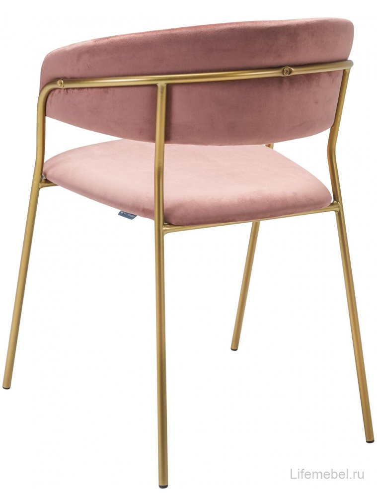 Кресло Portman розовое / gold