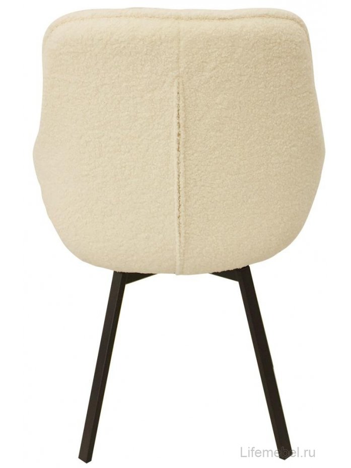 Кресло поворотное Арнем букле белый / черный каркас