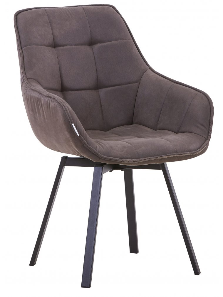 Кресло поворотное Арнем велюр темно-коричневый / черный каркас