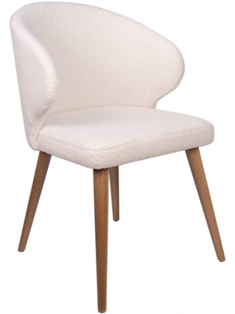 Кресло Ariel белое / бук натуральный