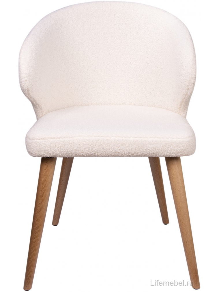 Кресло Ariel белое / бук натуральный