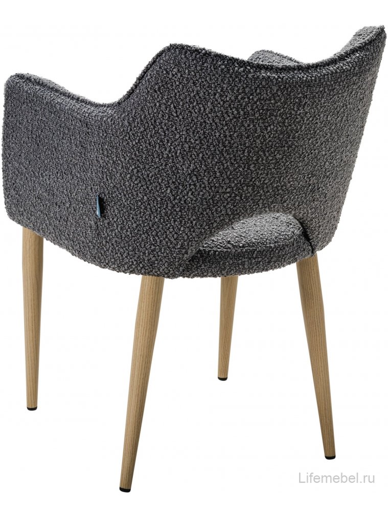 Кресло Ralf Vent темно-серое / натуральный дуб