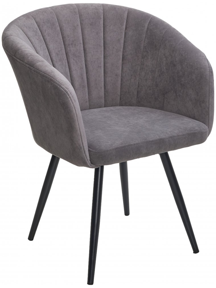 Кресло Runa 360 поворотное b28 темнор-серый велюр / черный