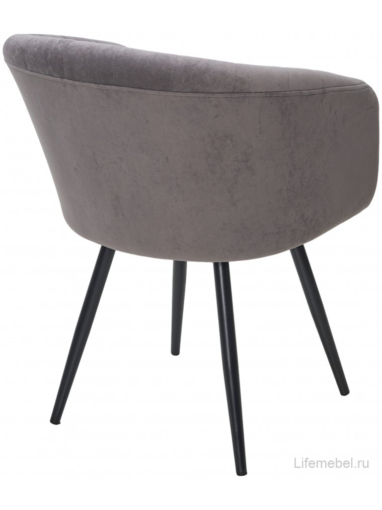 Кресло Runa 360 поворотное b28 темнор-серый велюр / черный