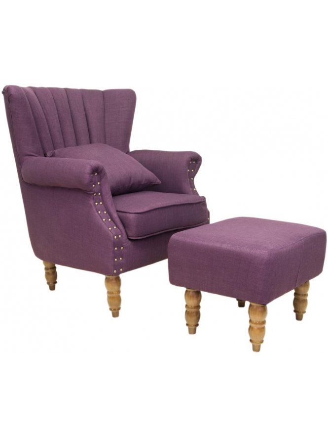 Кресло с пуфом Lab 5KS24036-V violet