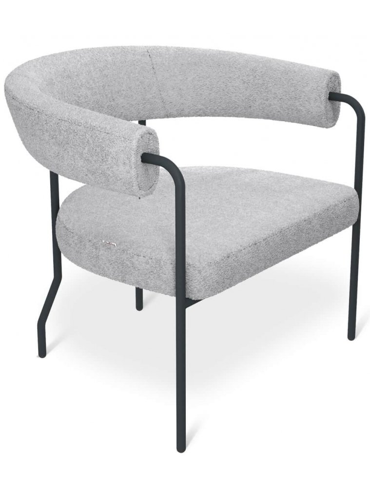 Кресло SHT-AMS120 букле светло-серый / антрацит