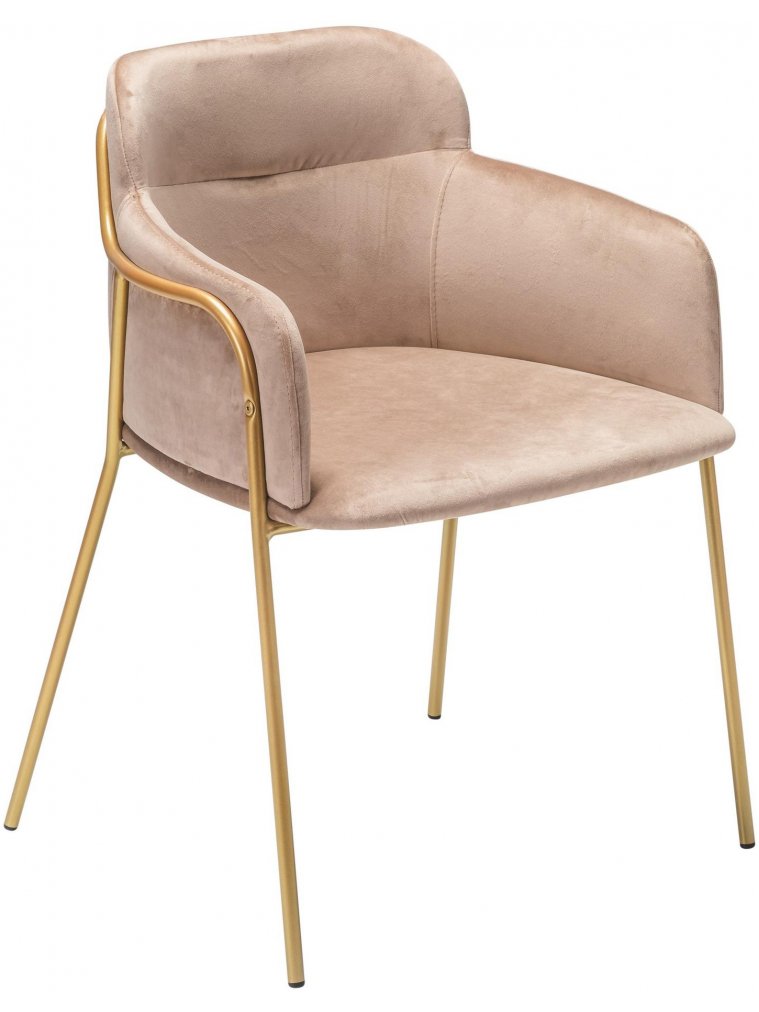 Кресло Strike бежевое / gold