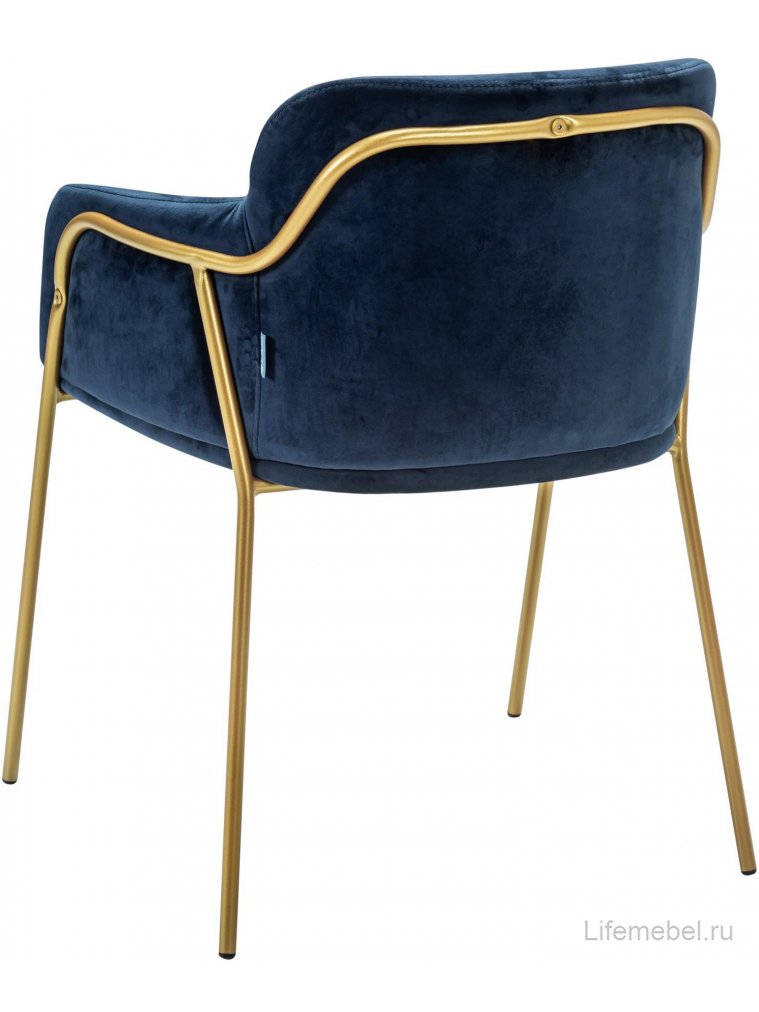Кресло Strike синее / gold