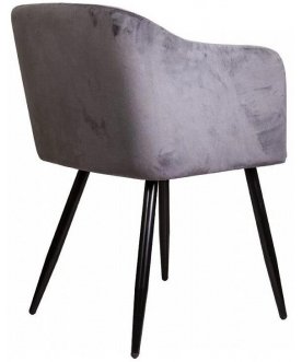 Стул-кресло Orly велюр HLR21 темно-серое / черное